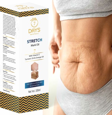 7 Days Stretch Marks Scar removal oil cream during after pregnancy delivery women organic Bio Oil for to remove Hyperpigmentation,anti Cellulite,remover scars(100 ml)