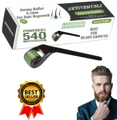 Aktivemusli Best Derma Roller 0.5mm Titanium Micro Needles for Hair&Beard Growth(100 g)