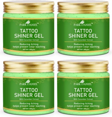 PARK DANIEL Tattoo Shiner Gel with Cucumber Extract Sooths Skin Pack 4 of 100 G(400 g)