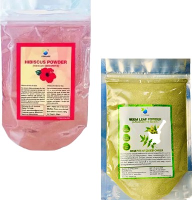 QYKKARE Hibiscus and Neem Leaf Powder Combofor Radiant Skin(200 g)