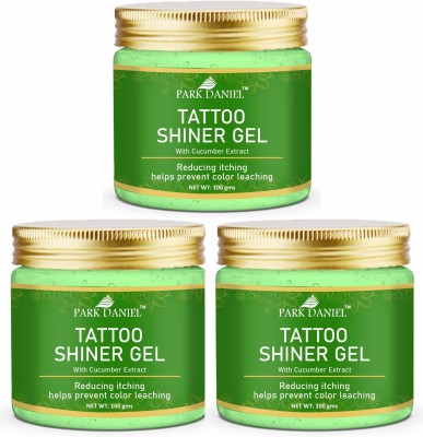 PARK DANIEL Tattoo Shiner Gel with Cucumber Extract Sooths Skin Pack 3 of 100 G(300 g)