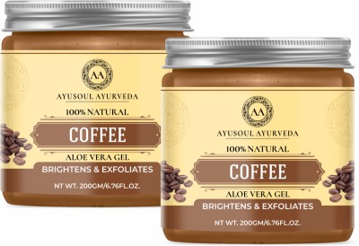 Ayusoul Ayurveda Aloevera Gel with Coffee Extract & Coffee Extract Gel Pack of 2(400 g)