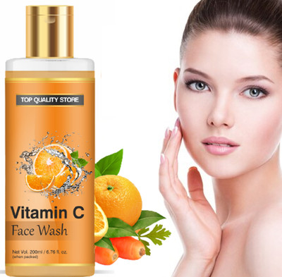 Top Quality Store Vitamin C Foaming face wash ,Brightens Glowing Skin,(200 ml)