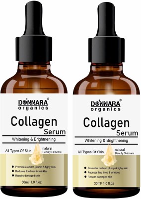 Donnara Organics Collagen Face Serum for Dull & Ageing Skin | Skin Hydration (30ml) Pack of 3(90 ml)