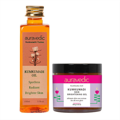 AURAVEDIC Kumkumadi tailam & Gel Face moisturizer for smooth skin(200 g)