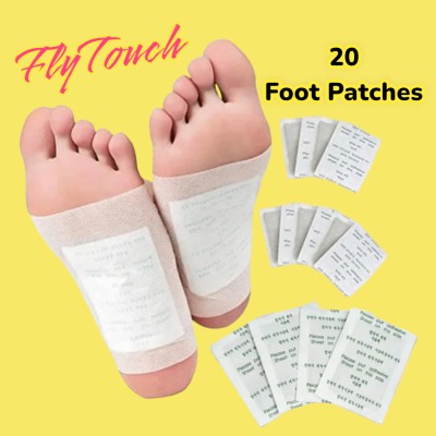 FlyTouch 20 Detox Foot Patches Adhesive Pads Body Toxins Feet Slimming Cleansing Herbal(180 g)