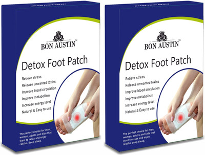 Bon Austin Premium Detox Foot patches, Cleansing Toxin Remover Foot Pads 10 Patches Pack 2(20 g)