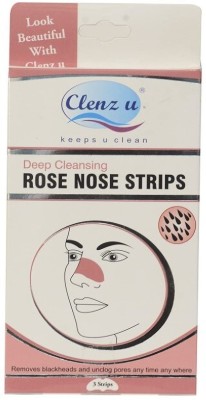 CLENZ U Deep Cleansing Rose Nose Strips 1s (Pack of 10PC)(10 g)