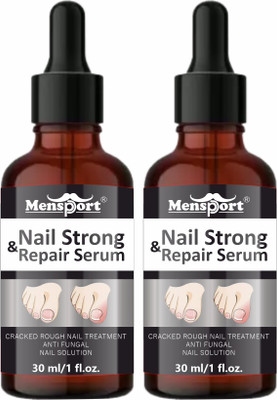 Mensport Nail Strong & Repair Serum Lengthen Nails & Reduces Breakage Pack of 2 of 30ML(60 ml)