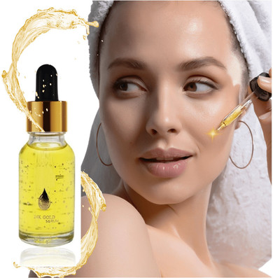 Arcanuy 24K GOLD face serum for skin glow and nourishment Primer  - 13 ml(golden)