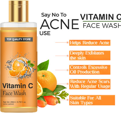 Top Quality Store Vitamin C face wash Foaming Skin Glowing For Brighter Face Blackness Remover(200 ml)