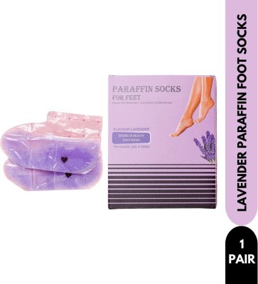 House of Beauty Lavender Paraffin Foot Socks (1 Pair - 4 Times Reusable)(215 g)