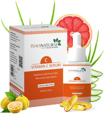 7days natural Vitamin C Face Serum - Skin Brightening Reduce dark spot, Pigmentation, Blemishes Removal serum(30 ml)