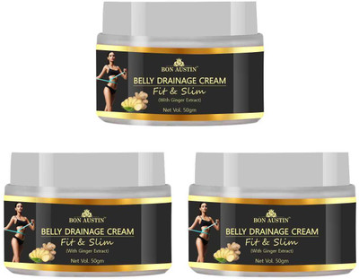Bon Austin Fat Burning Anti-Cellulite Cream with Ginger Manage Weight Pack of 3 of 50 Gms(150 g)