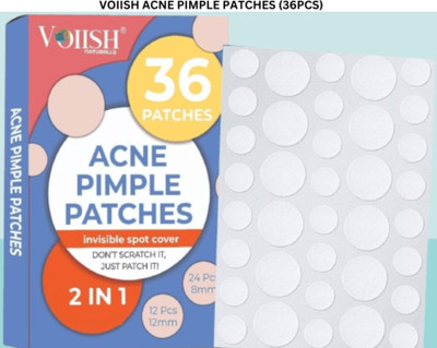 VOIISH Pimple Patches for Face - 36 Dots, Waterproof, Reduces Excess Oil & Hydrocolloid(20 g)