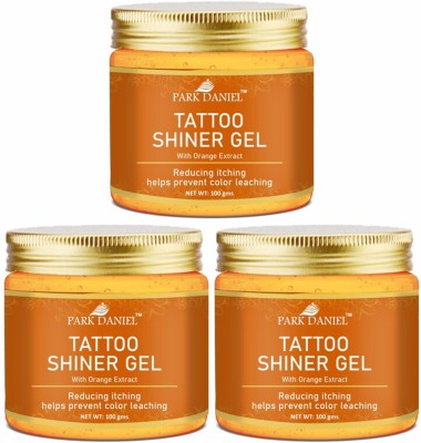 PARK DANIEL Tattoo Shiner Gel With Orange Extract Reduce Itching Pack of 3 100 G(300 g)