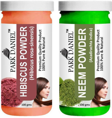 PARK DANIEL Skin Care Combo Of Hibiscus Powder & Neem Powder Combo Pack of 2 Bottles of 100 gm (200 gm )(200 g)