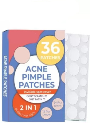 klyish 36 Pc Acne Pimple Patch Waterproof Absorbs & Flattens Acne Overnight Patches(36 g)