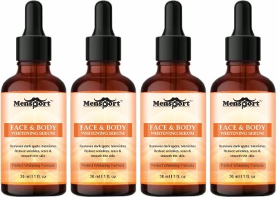 Mensport Face & Body Skin Whitening Serum Uneven tone, Reduce Dark Spot Pack 4 30 ML(120 ml)