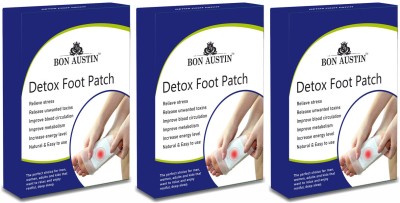 Bon Austin Premium Detox Foot patches, Cleansing Toxin Remover Foot Pads 10 Patches Pack 3(30 g)