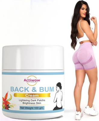 ACTIWOW Back and Bum Cream- for uneven, dark and patchy bum and back - Natural Peony(100 g)