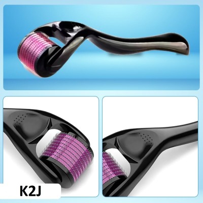 K2J Ubay derma roller 0.5 mm with 540 Titanium needles | Promotes strong hair & beard growth(29 ml)