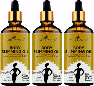 PARK DANIEL Anti Cellulite & Slimming Massage Oil Helps in Fat Burning Pack of 3 of 30ML(90 ml)