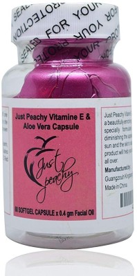 Just Peachy Vitamin E & Aloe-Vera Soft-gel Facial Capsule (60 capsules) (Pink)(24 g)