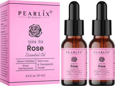 PEARLiX Rose Essential Oil Pack Of 2, For Multiple Usage Face, Body, Aromatherapy(20 ml)