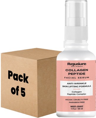Rejusure Collagen Peptide Night Facial Serum - Anti-Wrinkle Skin - 30ml (Pack of 5)(150 ml)