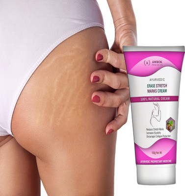 AWROK stretch marks cream for remove stretch marks , scar after Pregnancy delivery(100 g)