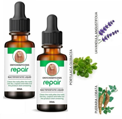 GABANA NAIL SERUM FOR NAIL GROWTH & REPAIR, FUNGAL INFECTION (30ml) Pack of 2(60 ml)