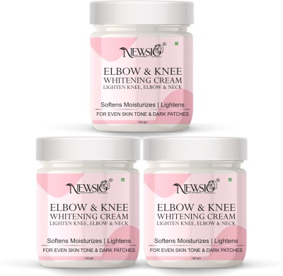 Newsio Elbow & Knee Lightening Cream Removes Fine Lines & Tanning, Lightens, Nourishes(300 g)