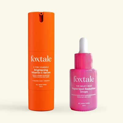 Foxtale Depigmentation Booster | Rapid Spot Reduction Drop 30ml + Vitamin C Serum 30ml(2 Items in the set)