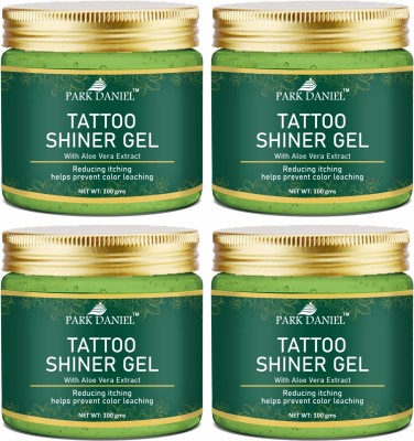 PARK DANIEL Tattoo Shiner Gel with AloeVera Extract Heals Skin Pack 4 of 100G(400 g)