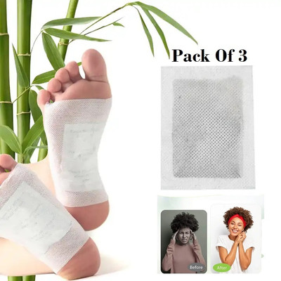 FlyTouch (Pack Of 3)Detox Foot Deep Cleansing Foot Pads For Stress Relief | Better Sleep(200 g)