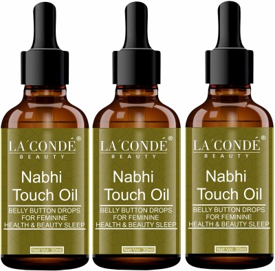La'Conde Nabhi Tailam Belly Button Oil For Nourishing, Brighter & Soft Skin (3x30ML)(90 ml)