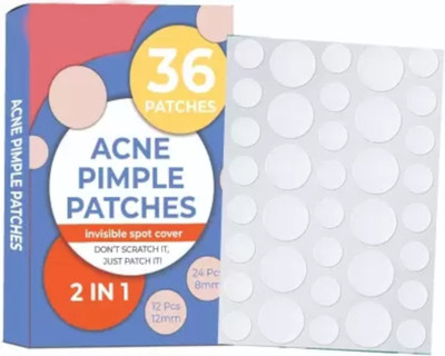 klyish Acne Pimple Patch 36 Units Hydrocolloid Waterproof Patches Absorbs Overnight(36 g)