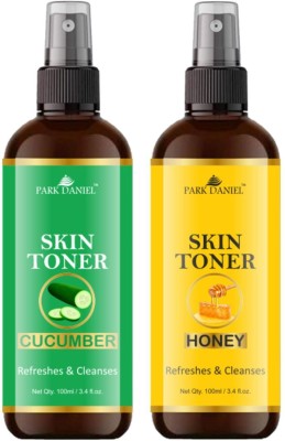 PARK DANIEL Pure and Natural Cucumber & Honey Skin Toner Combo Pack Of 2 Bottles Of 100ml (200ml)(200 ml)