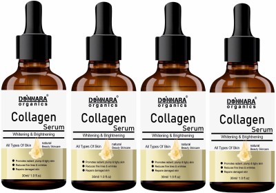 Donnara Organics Collagen Face Serum for Dull & Ageing Skin | Skin Hydration (30ml) Pack of 5(150 ml)