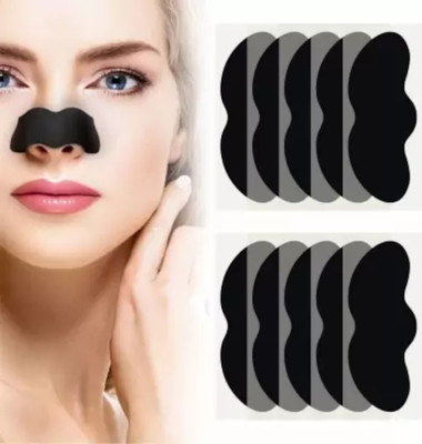 klyish 10 Pcs Charcoal Pore Strips, Nose Strips for Blackhead Removal(10 g)