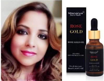 Manarya Sun's Heart Rose Gold Essential Face Elixir Night Oil For WOMEN(30 ml)