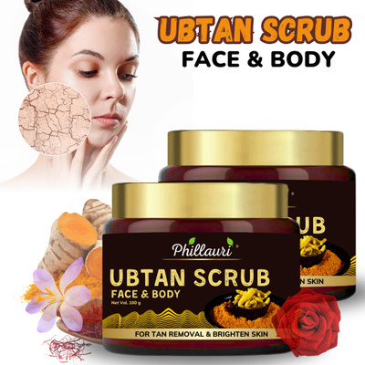 Phillauri Body And Face Scrub For Smoothens,Radiance,Glow(pack of 2)(200 g)