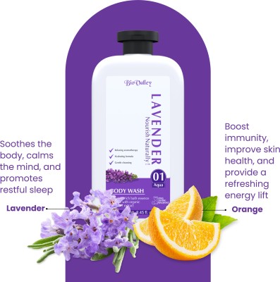 Biovalley Body Wash, Lavender & Orange Shower Gel for Smooth and Glowing Skin(250 ml)