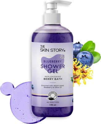 The Skin Story Blueberry & Shea Butter Body Wash, Refreshing Daily Shower Gel, Deep Cleansing(190 ml)