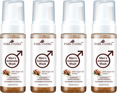 PARK DANIEL Men's Intimate Wash Maintain Ph Balance with Ar Oil Extract Pack 4 of 150ML(4 x 150 ml)