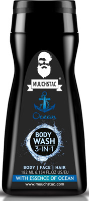 MUUCHSTAC Ocean 3 in 1 Body Wash for Men, Shower Gel for Body, Face & Hair Wash(182 ml)