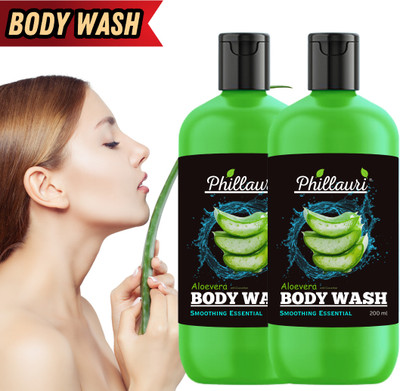 Phillauri Aloe Vera Body Wash For Deep Cleansing And Moisturizing(2 x 200 ml)