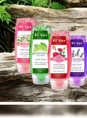 D2 LIPS Aqua Petal Body Wash Set of 4(4 x 100 ml)