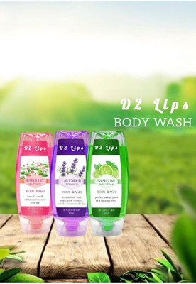 D2 LIPS Natural Smell Body Wash(3 Items in the set)